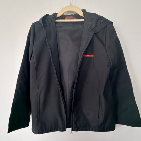 Authentic Vintage Prada Black Jacket with Red Logo – Iconic Staple - Picture 3 of 17